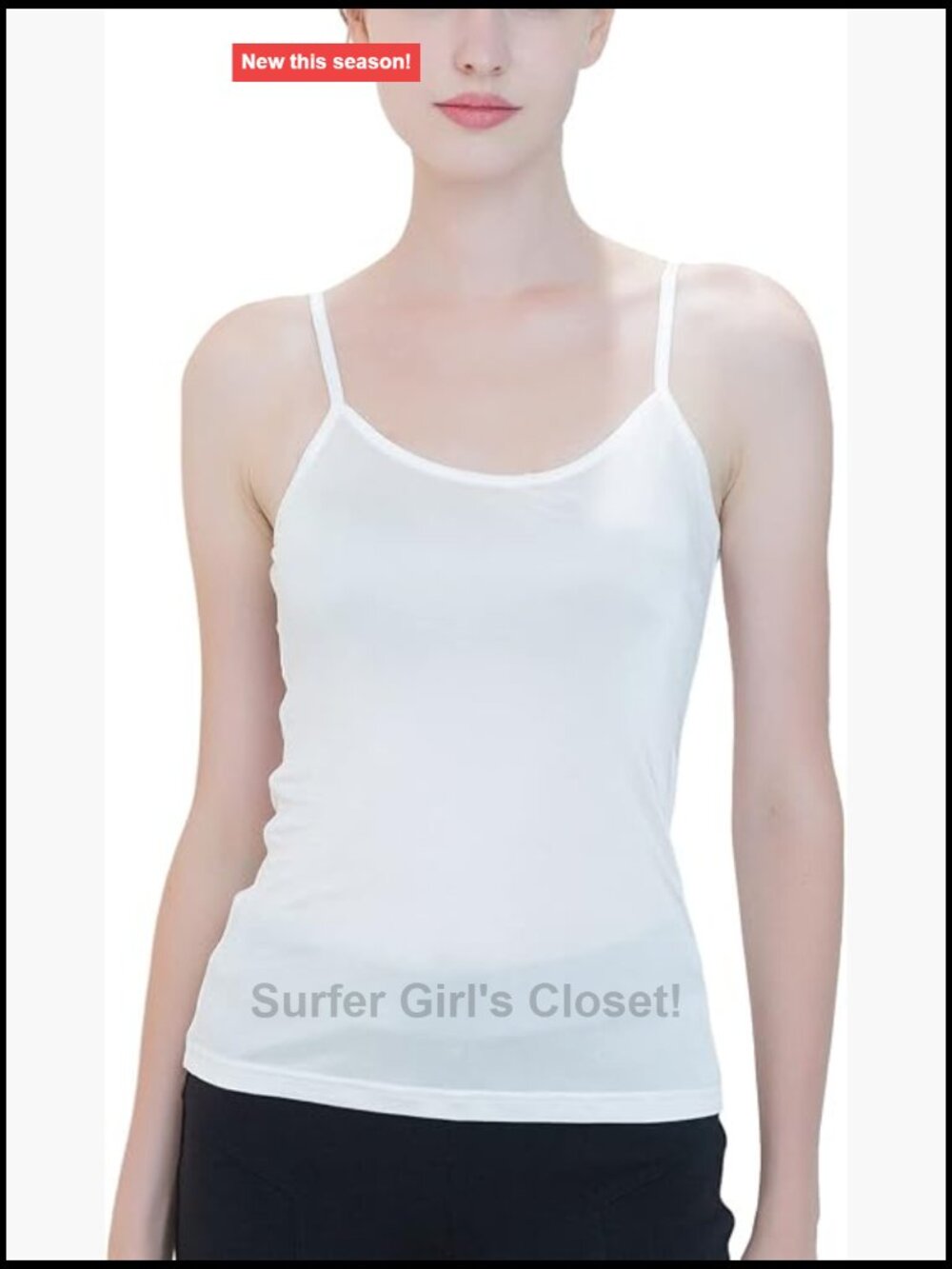 Women's Silk Camisole Sleeveless Tank Undershirt Stretchable Knit Silk Cami